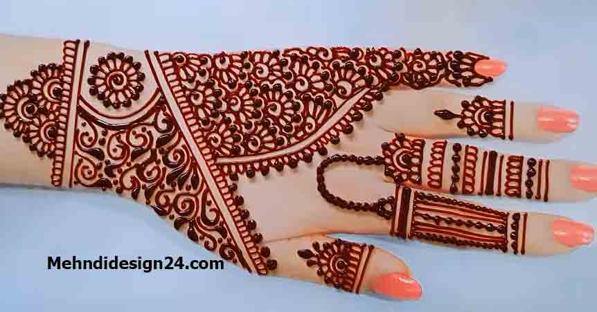 Simple Modern Back Hand Mehndi Design