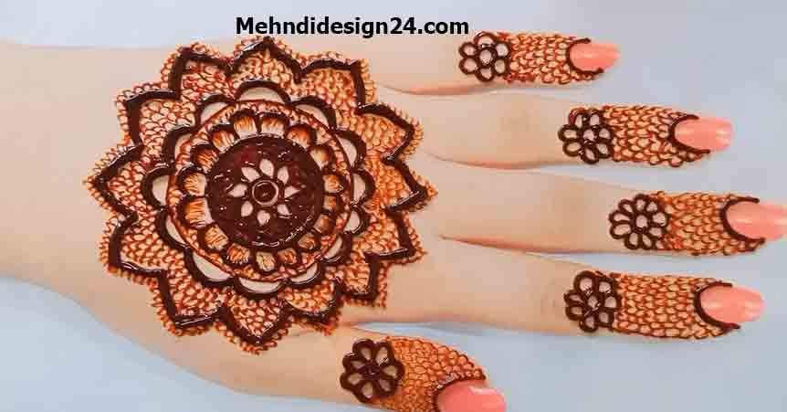 Simple Modern Back Hand Mehndi Design