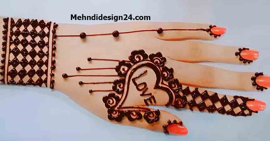 Simple Modern Back Hand Mehndi Design