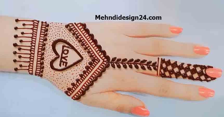 Simple Modern Back Hand Mehndi Design