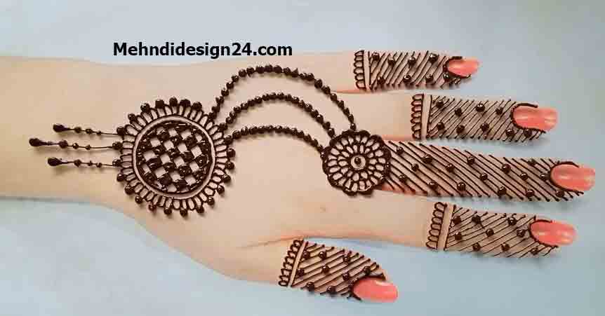 Simple Modern Back Hand Mehndi Design