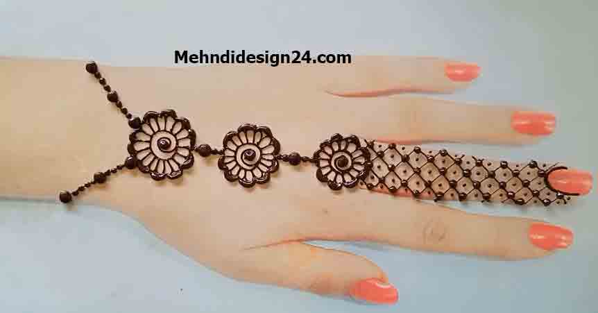 Simple Modern Back Hand Mehndi Design