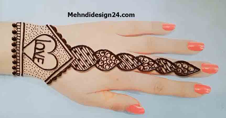 Simple Modern Back Hand Mehndi Design