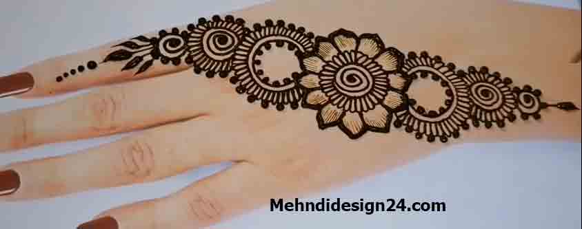 Simple Modern Back Hand Mehndi Design