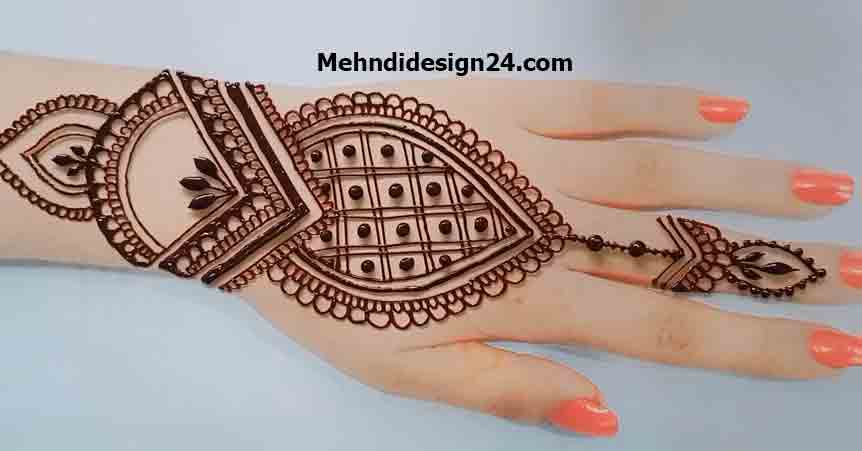 Simple Modern Back Hand Mehndi Design