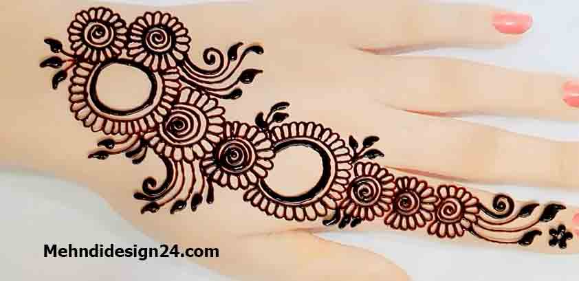 Simple Modern Back Hand Mehndi Design