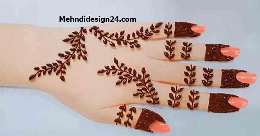 Simple Modern Back Hand Mehndi Design