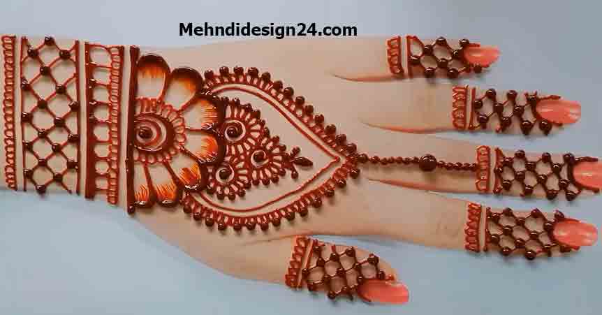 Simple Modern Back Hand Mehndi Design