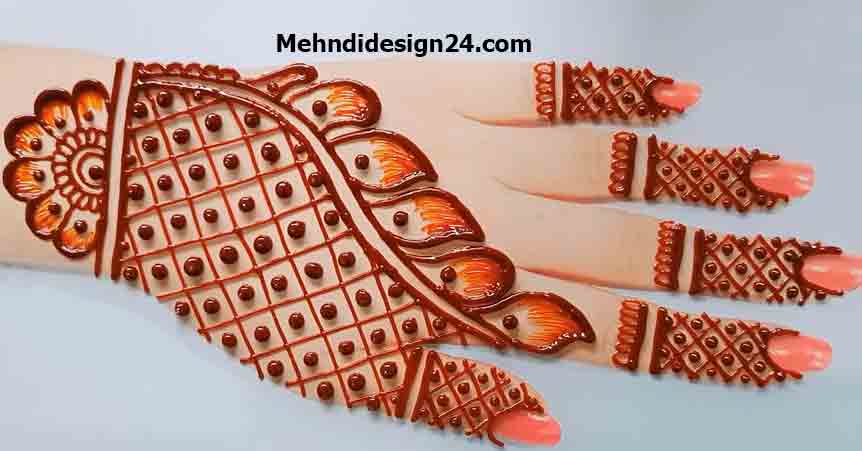 Simple Modern Back Hand Mehndi Design