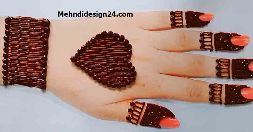 Simple Modern Back Hand Mehndi Design