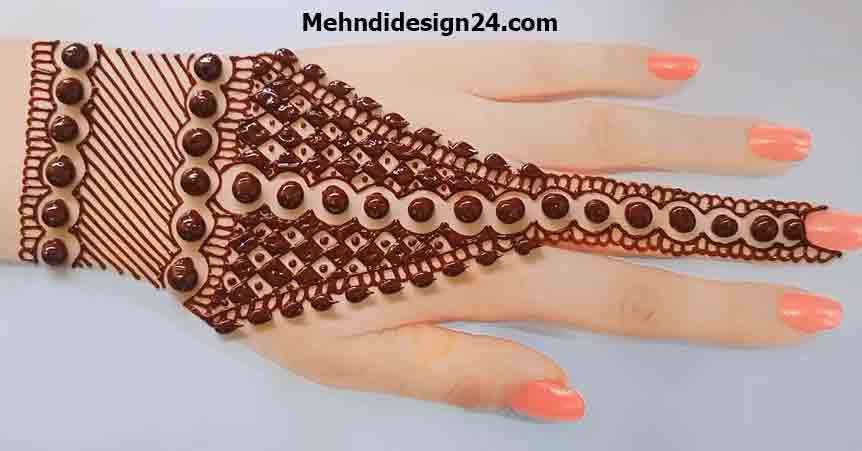 Simple Modern Back Hand Mehndi Design