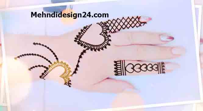 Simple Modern Back Hand Mehndi Design