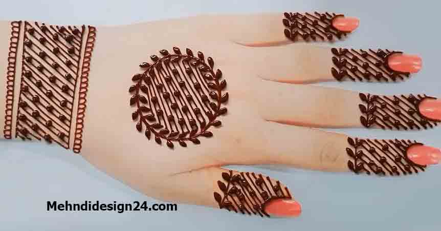 Simple Modern Back Hand Mehndi Design