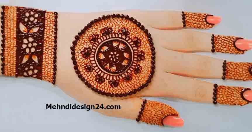 Simple Modern Back Hand Mehndi Design