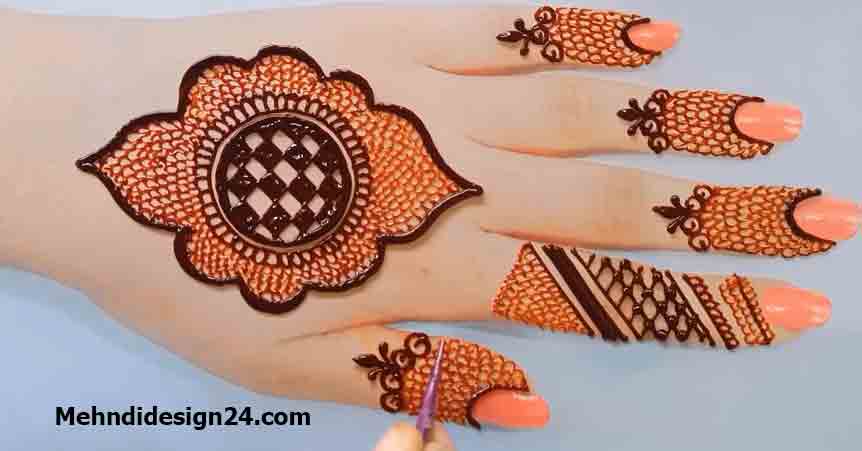 Simple Modern Back Hand Mehndi Design