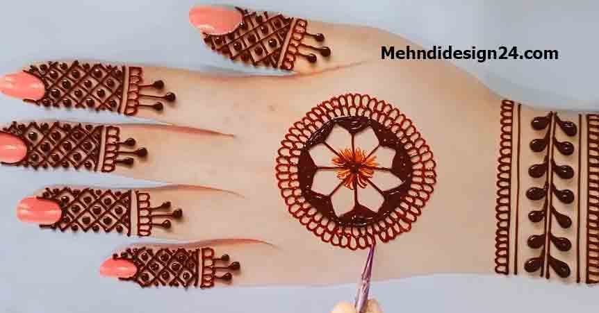 Simple Modern Back Hand Mehndi Design