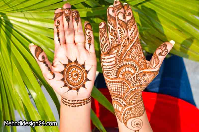Geometric Harmony Mehndi Design 1