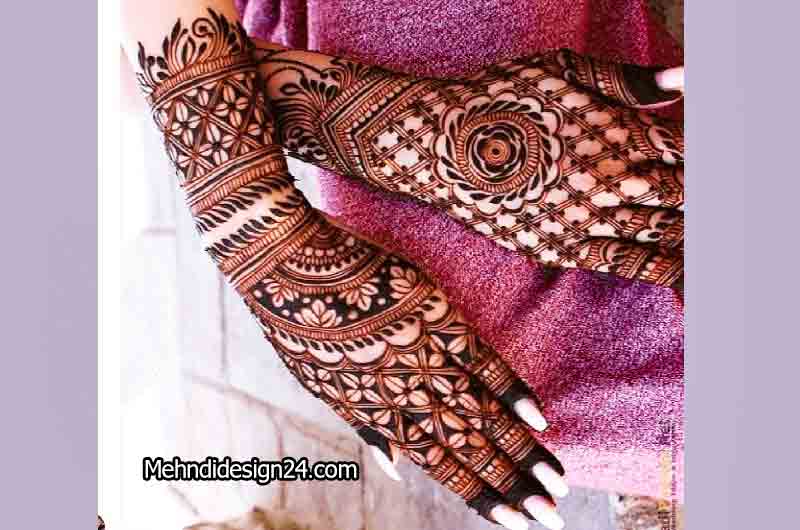 Geometric Harmony Mehndi Design 5