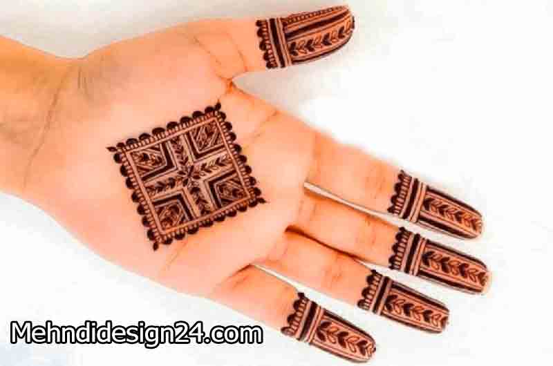 Geometric Harmony Mehndi Design 6