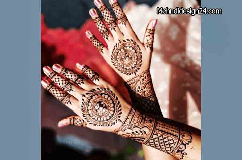Geometric Harmony Mehndi Design 9