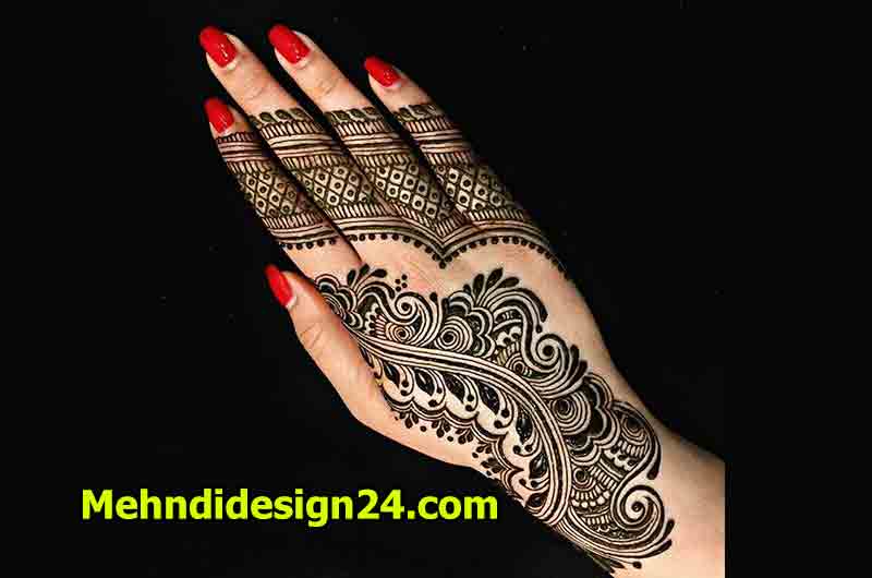 Leafy Trails Mehndi Design 2