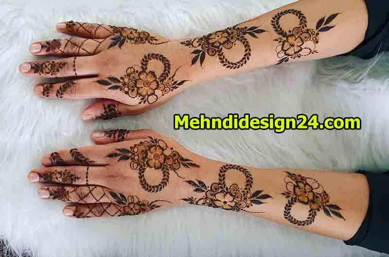 Leafy Trails Mehndi Design 8