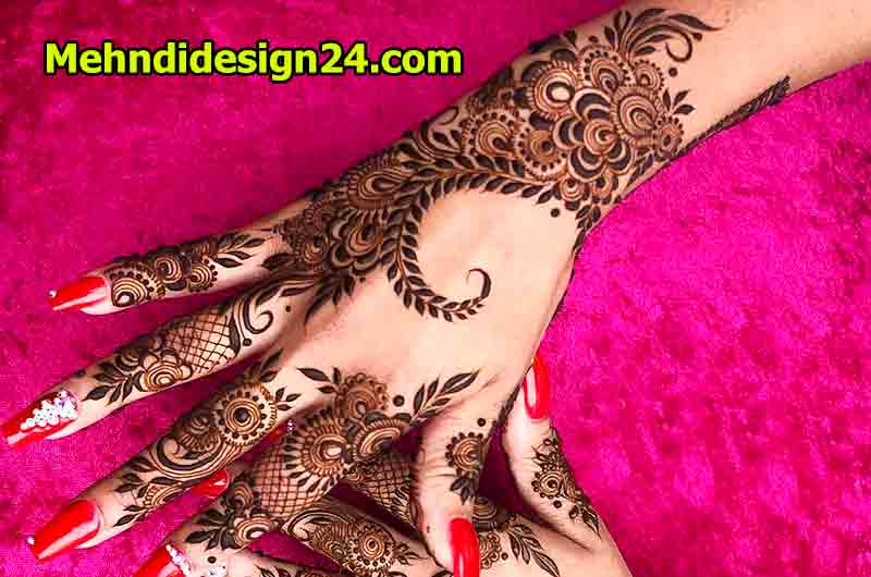 Leafy Trails Mehndi Design 3