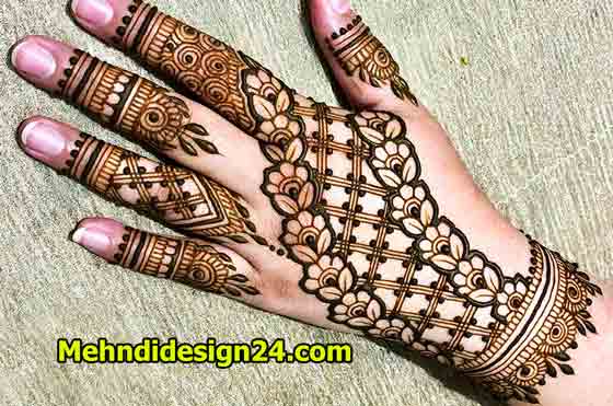 Leafy Trails Mehndi Design 4