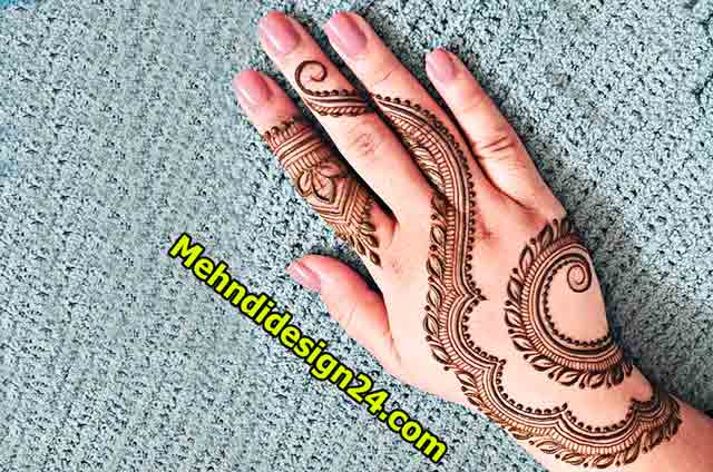 Leafy Trails Mehndi Design 1
