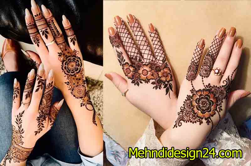 Linear Elegance Mehndi Design 3