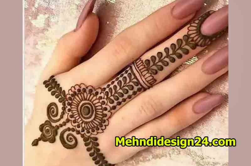 Spirals of Simplicity Mehndi Design 11