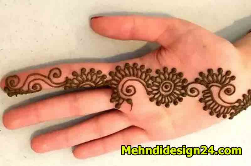 Spirals of Simplicity Mehndi Design 9