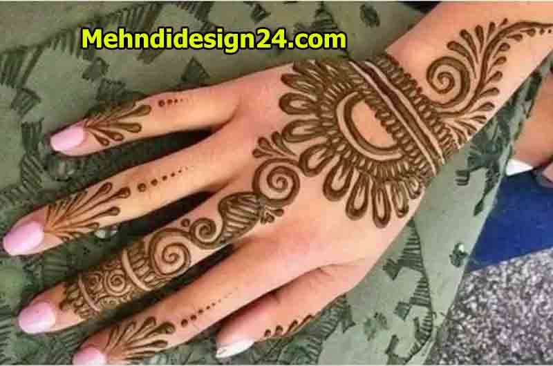 Spirals of Simplicity Mehndi Design 6