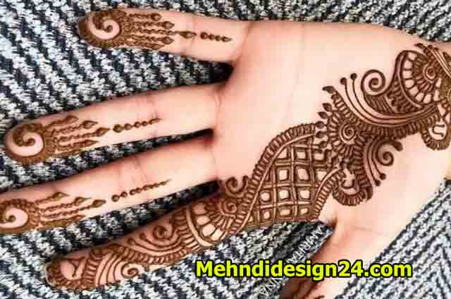 Spirals of Simplicity Mehndi Design 7