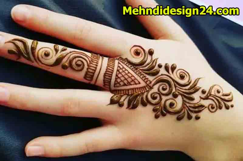 Spirals of Simplicity Mehndi Design 9
