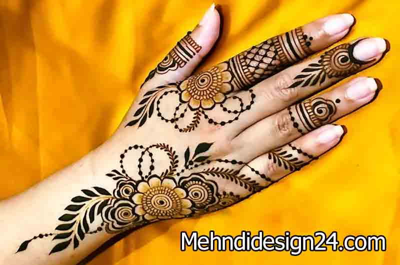 Subtle Florals Mehndi Design 1